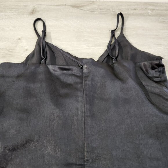 Lulus Stay Celebrating Black Satin Bodycon Mini Dress Women's Size S - Picture 10 of 16